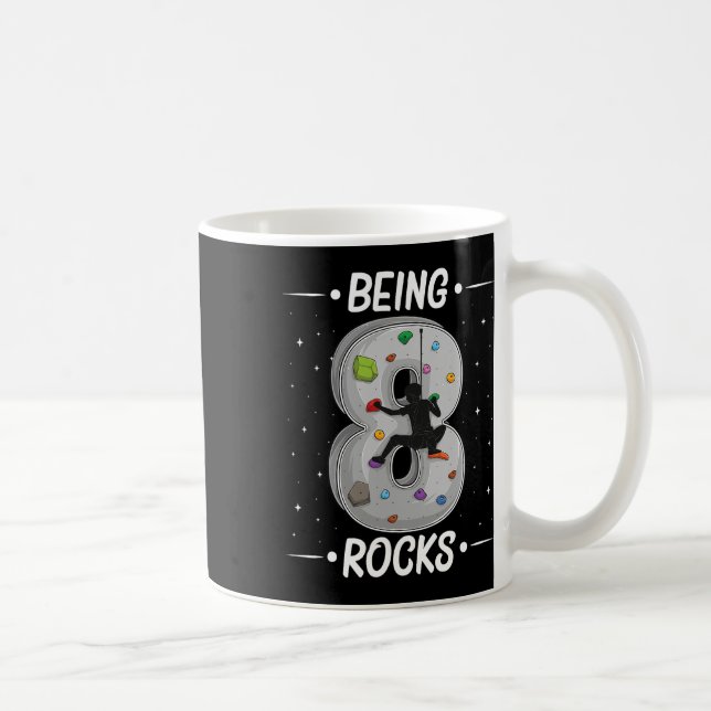 Mug Enfant de 8 ans escaladant pour son 8ème anniversa (Droite)