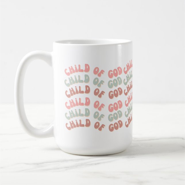 Mug Enfant de Dieu Vagues rétro (Gauche)