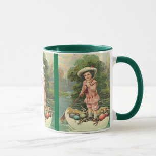 Mug Enfant de Pâques vintage en bateau à oeufs, ZSSG