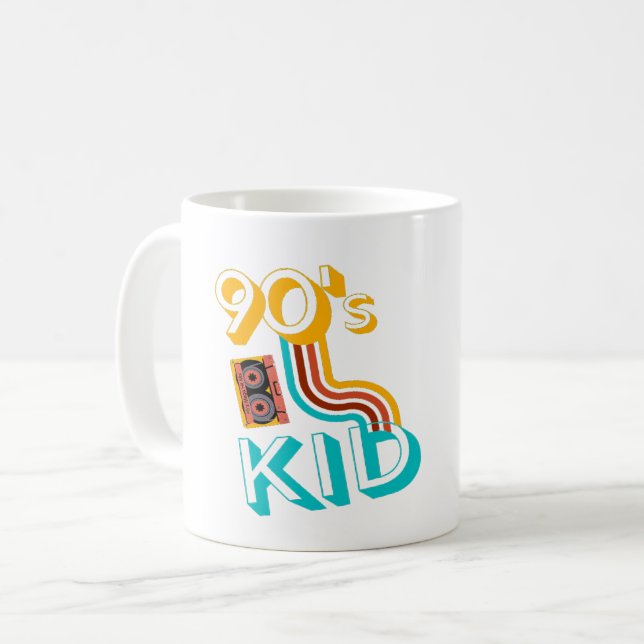 MUG ENFANT DE RETRO 90 - AMATEURS DE CASSETTE (Devant gauche)