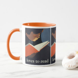 Mug Enfant d'époque lisant un livre de la bibliothèque