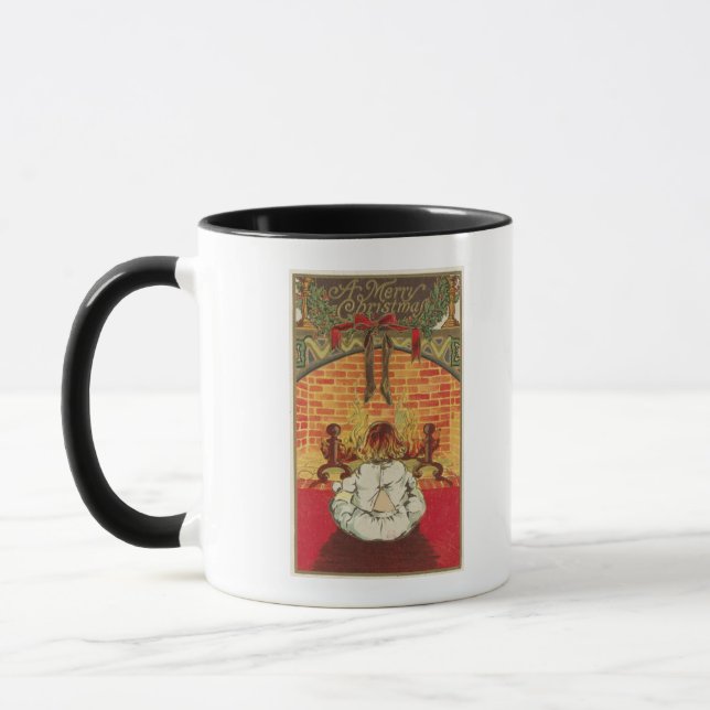 Mug Enfant devant la cheminée (Gauche)