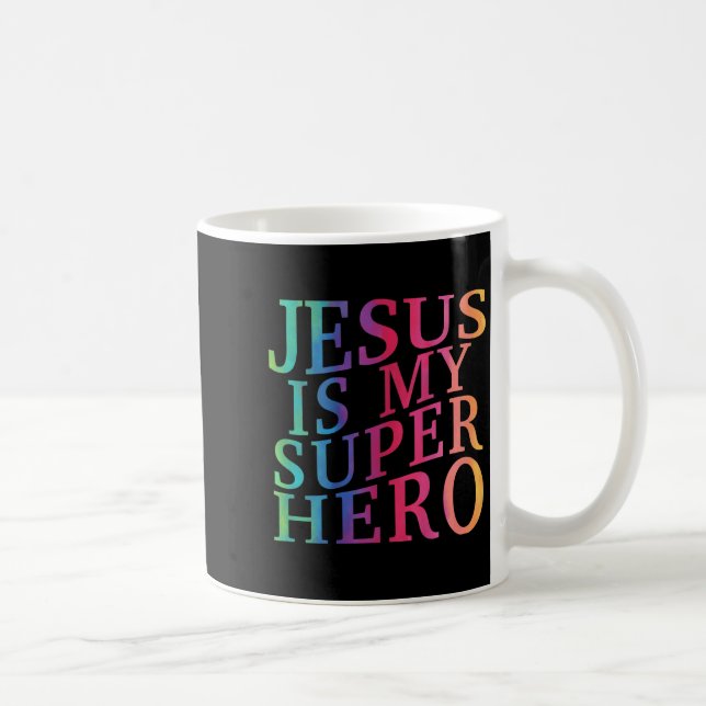 Mug Enfant Jésus Est Mon Superhéros Chrétien Dieu Fils (Droite)