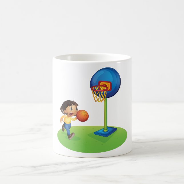 Mug Enfant Jouer au basket-ball avec Hoop Fun Sports (Créateur téléchargé)