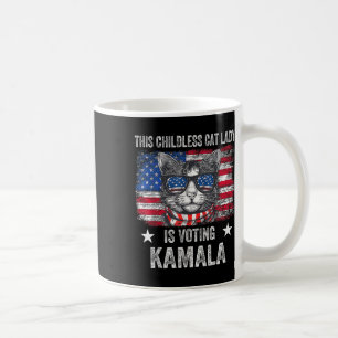 Mug Enfant Lady Chat Vote Kamala Harris 2024 Us