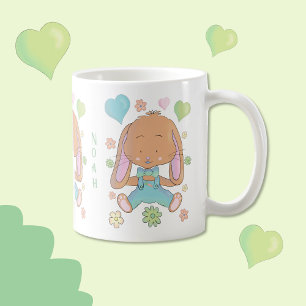 Mug Enfant Pâques Lapin Mignon avec Nom