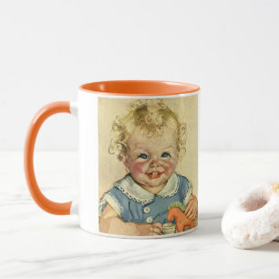 Mug Enfant scandinave blonde mignonne vintage avec des