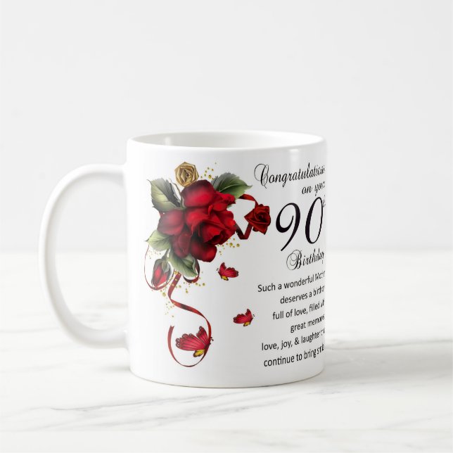 Mug Enfantez le quatre-vingt-dixième anniversaire, (Gauche)