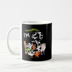 Mug Enfants 3 ans Vieux thème de ferme Animaux 3e anni
