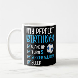 Mug Enfants 5 ans Football Anniversaire fête 5e Garçon