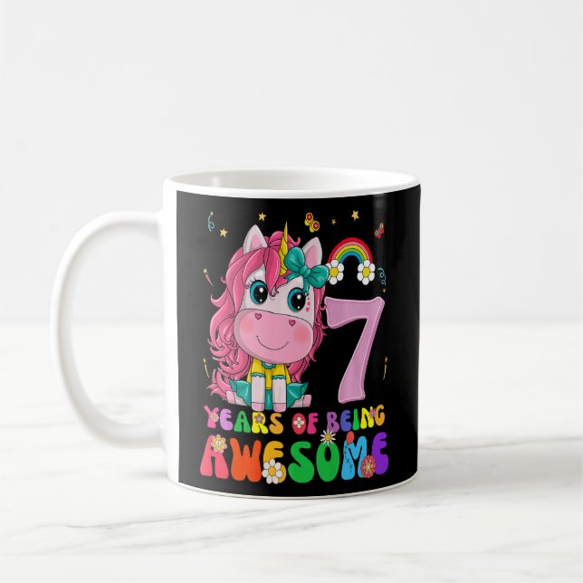 Mug Enfants 7 ans 7e anniversaire fille princesse Unic (Gauche)