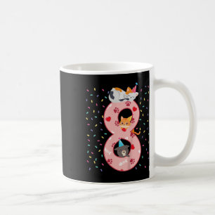 Mug Enfants 8e anniversaire fille mignonne tenue de ch