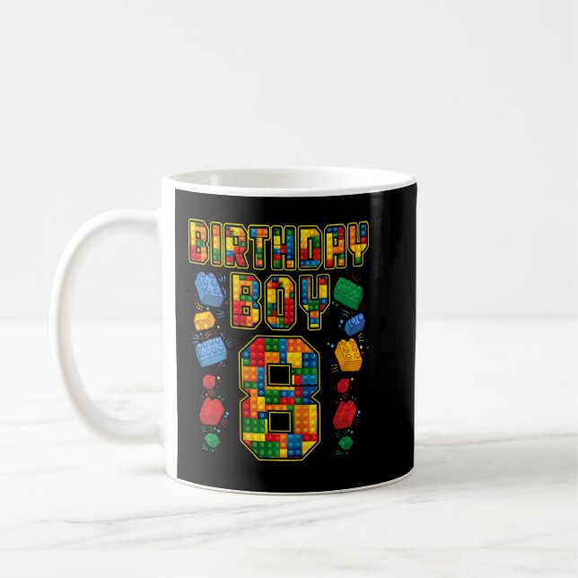 Mug Enfants 8e anniversaire Maître Constructeur 8 ans  (Gauche)
