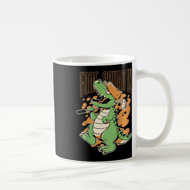 Mug Enfants Avant Équipe T-rex Dinosaure Golfeur Graph (Droite)