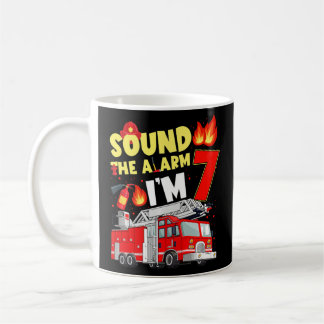 Mug Enfants Camion d'incendie 7e anniversaire Garçon p