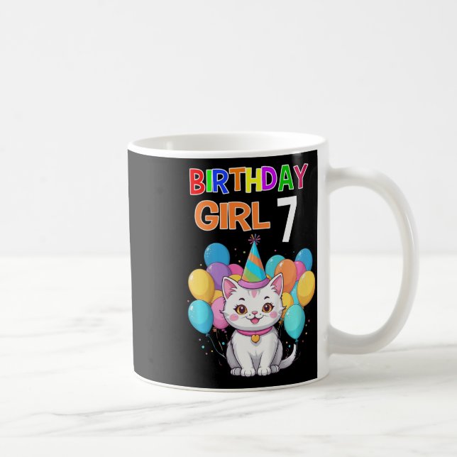 Mug Enfants Chat Anniversaire 7 Anniversaire Filles 7e (Droite)