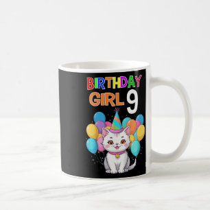 Mug Enfants Chat Anniversaire 9 Anniversaire Fille 9e
