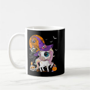 Mug Enfants Cute Unicorn sorcière Casquette Citrouille
