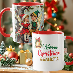 Mug Enfants de fée elfiques vintage Noël Personnaliser
