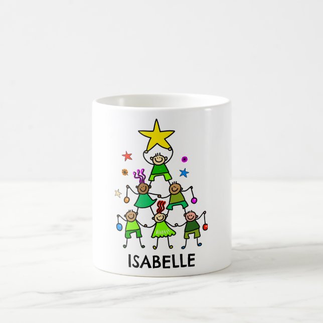Mug Enfants de Noël personnalisés (Centre)