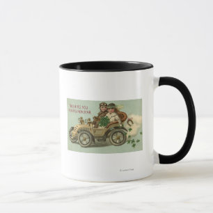 Mug Enfants en voiture avec Shamrocks
