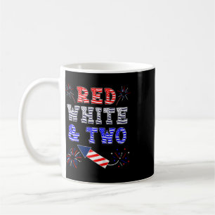 Mug Enfants Enfants 2e anniversaire 4 juillet Rouge Bl