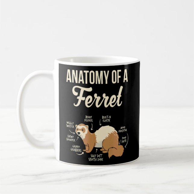 Mug Enfants Ferretferret Stuff Anatomie D'Un Ferret (Gauche)