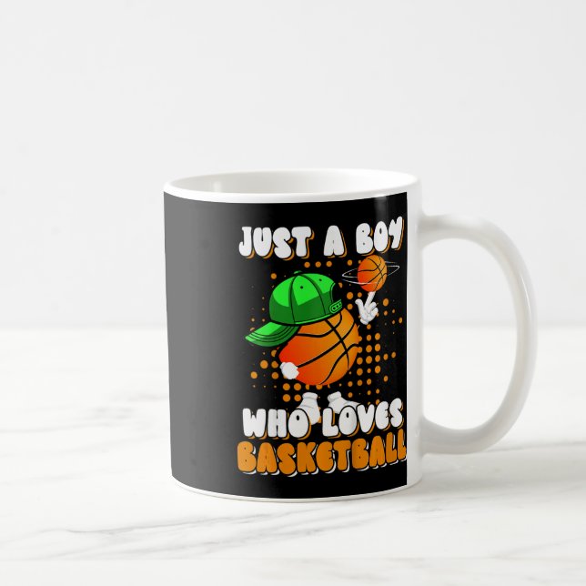 Mug Enfants Juste Un Garçon Qui Aime Bysketbyll Joueur (Droite)