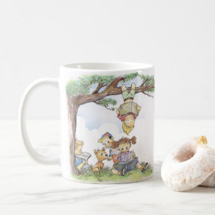 Mug Enfants lisant sous un arbre