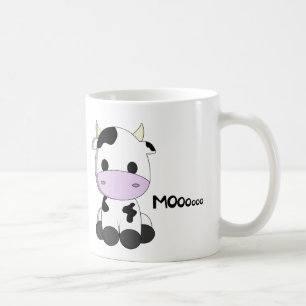 Mug Enfants mignons de bande dessinée de vache à bé