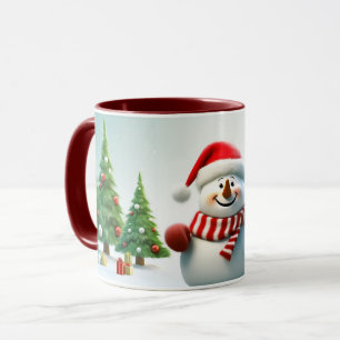 Mug Enfants mignons heureux Enfants Bonhomme de neige