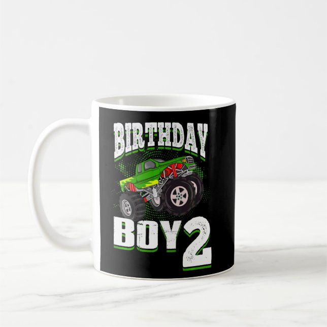 Mug Enfants Monster Camion Birthday Boy Is 2 Kids 2nd  (Gauche)