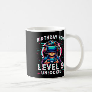 Mug Enfants Niveau 9 Déverrouillé 9 ans Anniversaire J