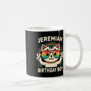 Mug Enfants Nom Jeremiah Anniversaire Garçon Chat
