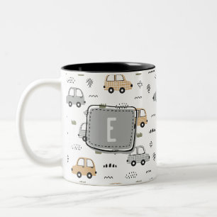 Mug Enfants Personnalisé Monogramme Voitures de De