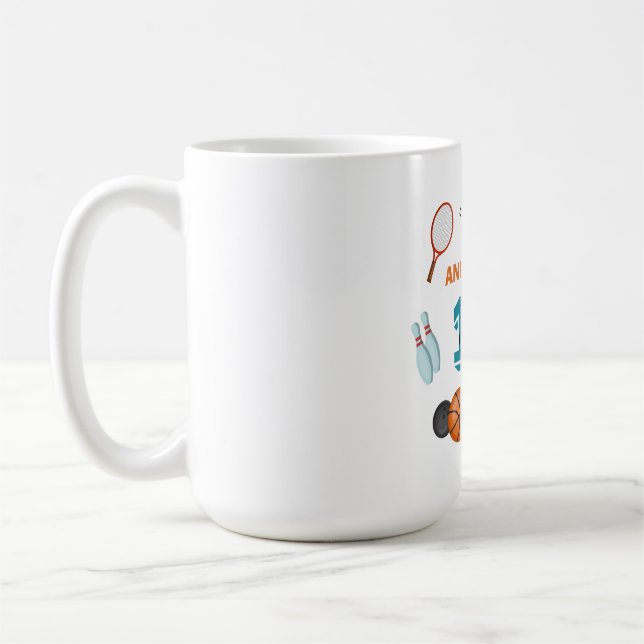 Mug Enfants Personnalisés Sports Anniversaire Nom pers (Gauche)