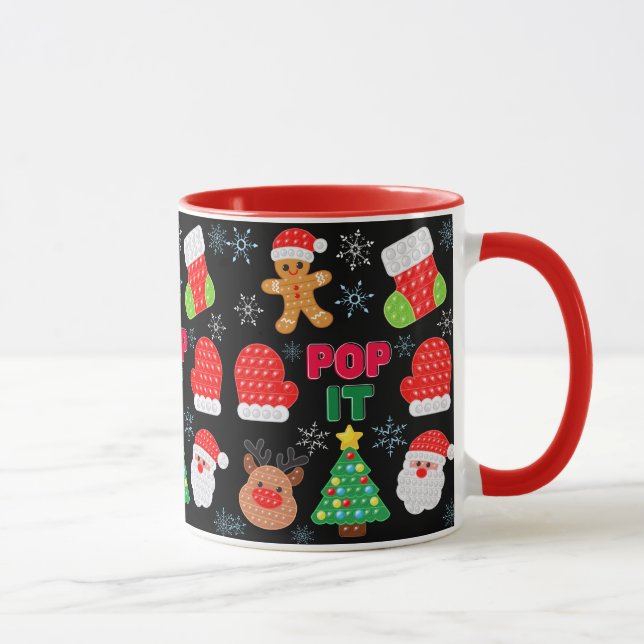 Mug Enfants Pop It Christmas Buble Père Noël Reindeer (Droite)
