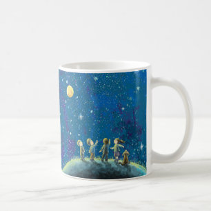 Mug Enfants Regardant Night Sky