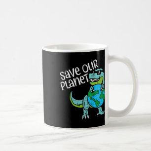 Mug Enfants Sauvez Notre Planète Trex Terre Cute Dinos
