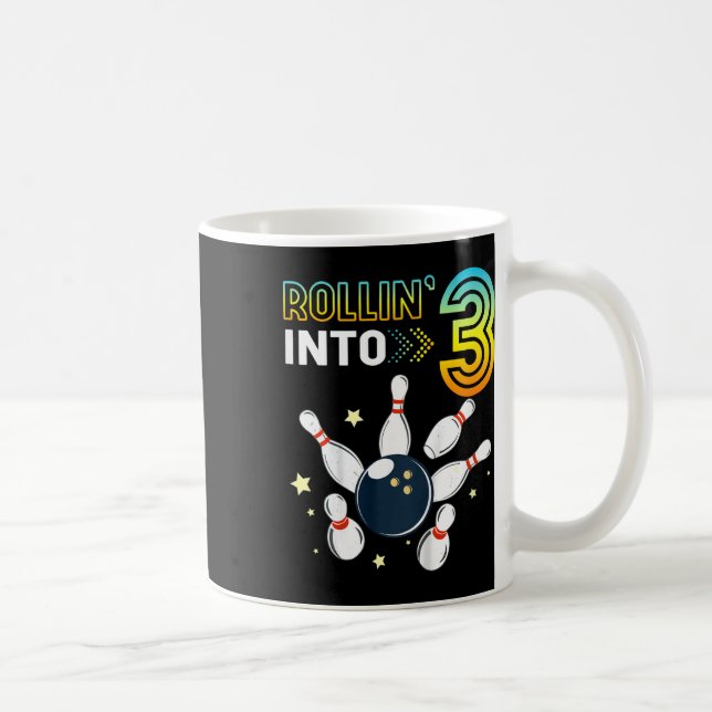 Mug Enfants Se Roulant Dans 3 Ans Anniversaire Bowling (Droite)