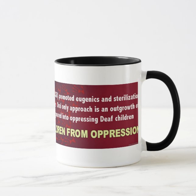 Mug Enfants sourds libres d'oppression (Droite)