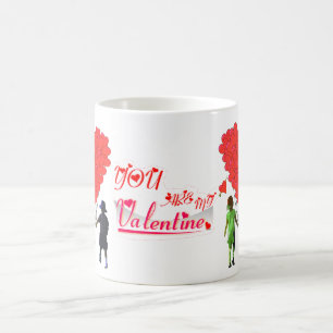 Mug Enfants tenant la main et ballons en forme de coeu