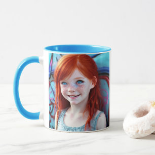 Mug Enfants tribaux   Jolie petite fille à tête rouge