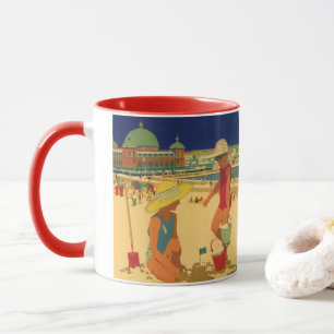 Mug Enfants vintage, sœurs en vacances à la plage