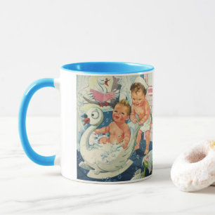 Mug Enfants vintages Jouer avec des bulles dans la bai