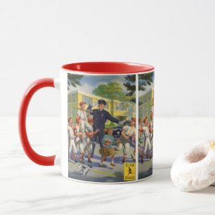 Mug Enfants vintages, Joueurs De Baseball Traversant L
