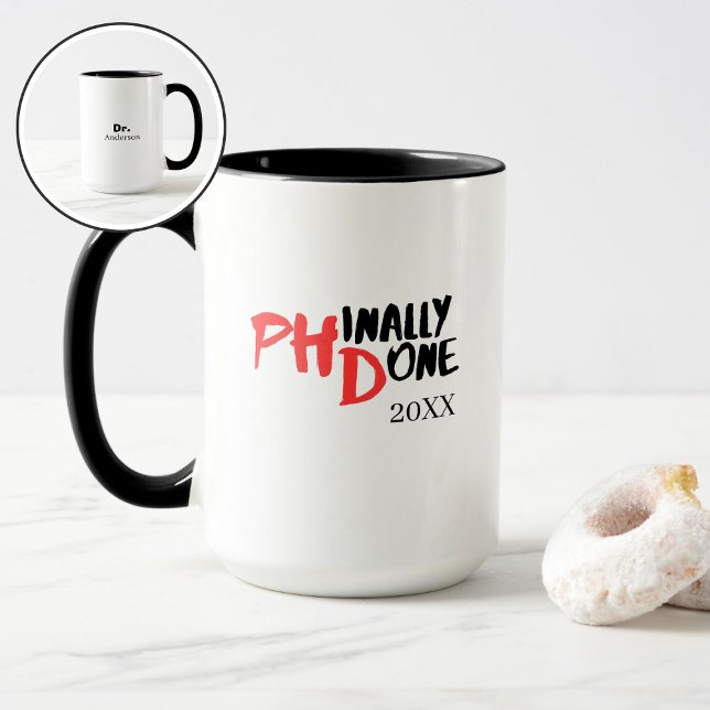 Mug Enfin fait - Conception de citation de remise de d (Créateur téléchargé)