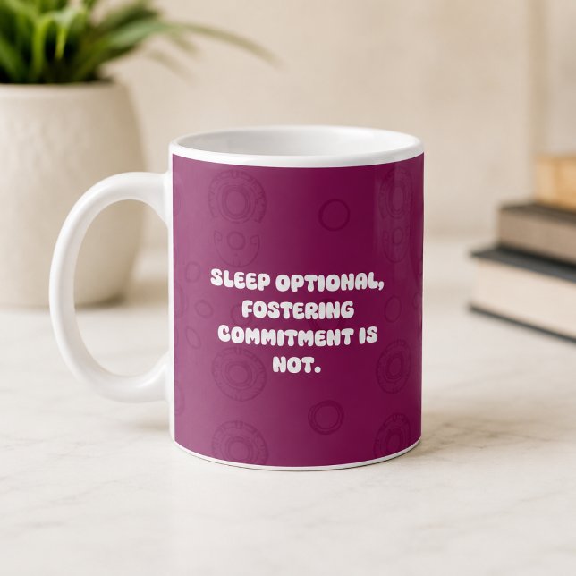 Mug Engagement de Parrainage avec Sommeil Facultatif p (Créateur téléchargé)