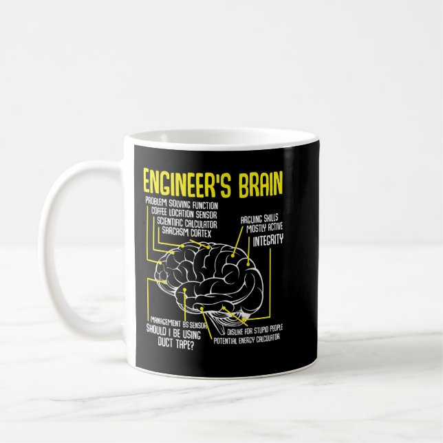 Mug Engineer's Brain Funny Engineering Games Process F (Gauche)