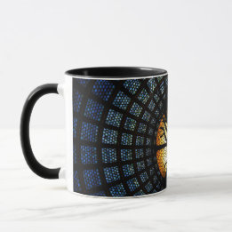 Mug Enigmático Azul Escuro Simbólico Árvore Mística 